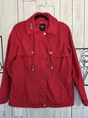Utex Canada Red Hooded Utility Jacket Size L